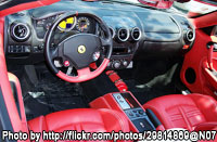 Interni del modello spider della Ferrari 430
